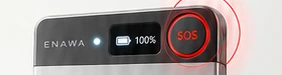Physical SOS control and device indicators on the Safety Card concept
